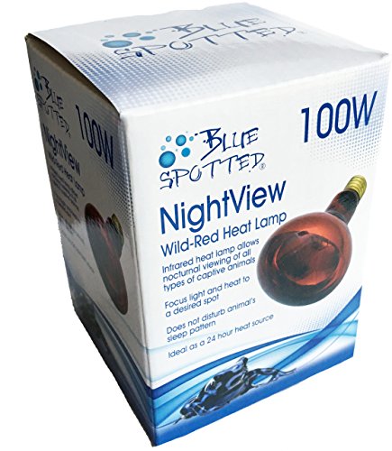 Blue Spotted NightView Wild-Red Heat Lamp Ideal As A 24 Hour Heat Source for Your Pet Reptiles and Amphibians! (100 Watt) - Thumbnail 4