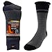 2 Pairs of Mens Thick Heat Trapping Insulated Heated Boot Thermal Socks Pack Warm Winter Crew For Cold Weather