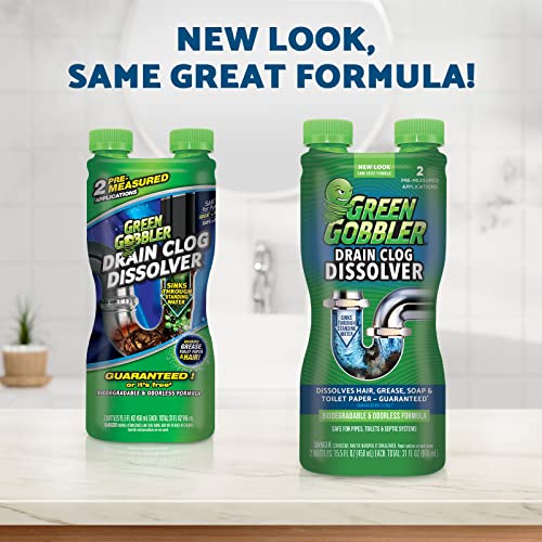 Green Gobbler Liquid Hair Drain Clog Remover & Cleaner, For Toilets