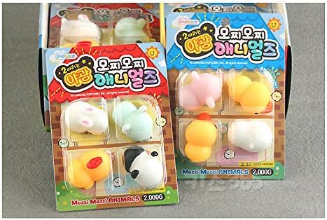 Glow Mochi Animals Jelly Toy Soft Squeeze Squishy Jelly Pudding Toy 4pcs Set (Random)