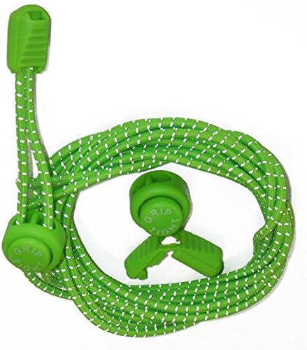 Haggard Grip-Tight Locking Elastic Lace No Tie Shoelaces System for Shoes and Boots, Reflective!