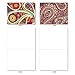 The Best Card Company - 10 Colorful Blank Note Cards with Envelopes (4 x 5.12Inch) - Assorted Boxed Set - Crazy for Paisley M6570OCB
