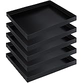 CONEHOY 5 Pcs 8.5 x 11.5 x 1 Inch PTFE Solid Oven Basket Non Stick Cooking Basket Cooking Trays Accessories for Quick Oven Bread Heating Baking Chips Chicken Wings