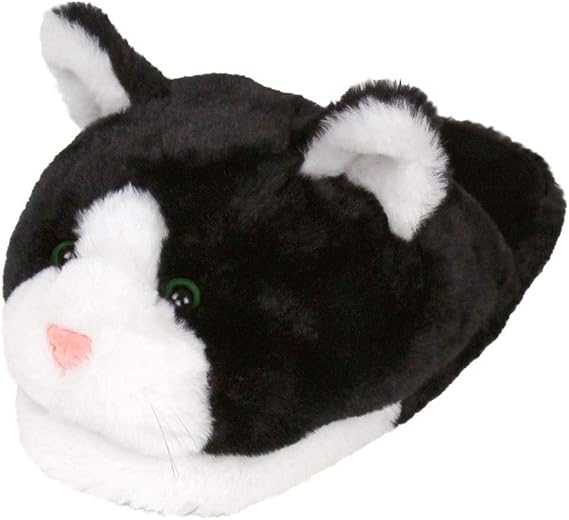 Black and white cat slippers Clearance