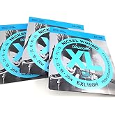 D'Addario D'Addario EXL150H Electric Guitar Strings Light 3 Pack