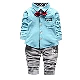 JIANLANPTT Autumn Spring Baby Boy Clothes Set Top Pants 2 Pieces Gentleman Suit