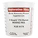 Custom Shop Box of 25 Each - 160 Ounce Paint Mixing Cups =5 Quart Bucket Cup Cups Have calibrated Mixing ratios on Side of Cup Box of 25 Paint and Epoxy Mixing Cups