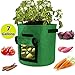 HAHOME 4 Pack 7 Gallon Potato Grow Bag, Garden Planting Bags,Vegetables Planter Bags, Non-Woven Aeration Fabric Pot Growing Bags with Handle and Access Flap, Greenthumb 1