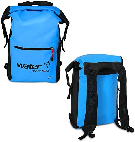 Waterproof Dry Backpack Floating Compression Sack Lightweight Gear Bag Compact Duffel with Adjustable Shoulder Straps for Kayaking Boating Sailing Canoeing Rafting 25L