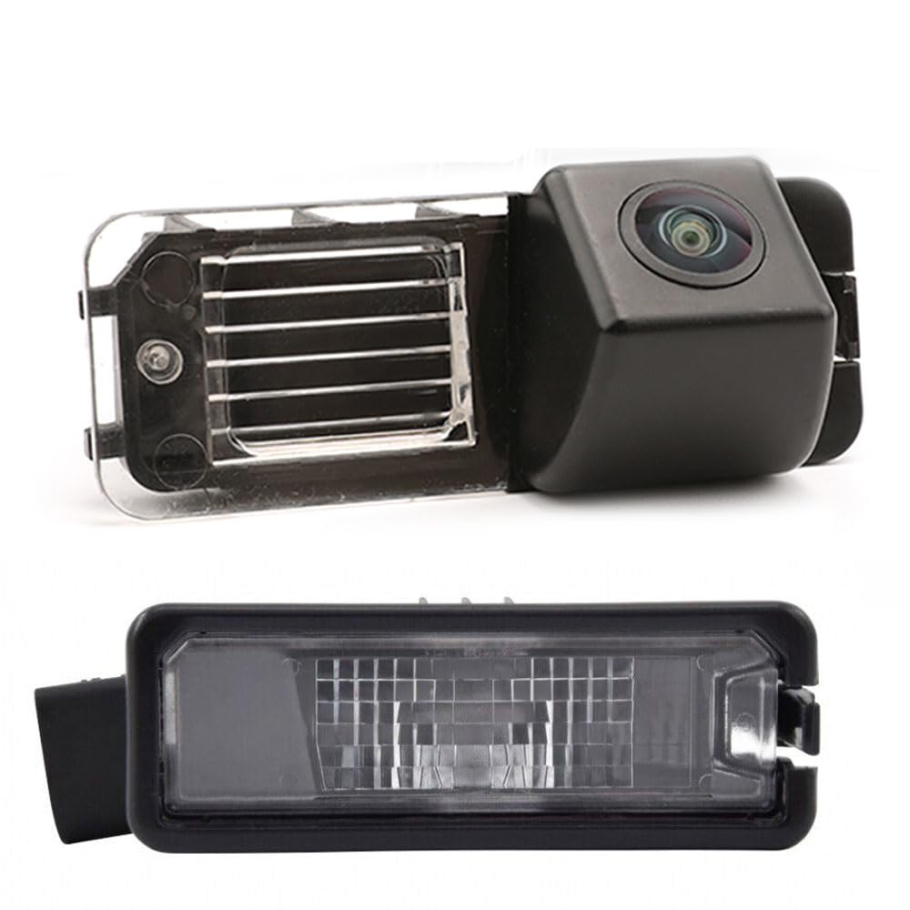 Kalakus Car Reversing Camera in License Plate Light with Night Vision and Waterproof for Parking Aid for VW New Beetle/Phaeton/Scirocco/Golf/Variant/Seat Leon/Skoda Superb/EOS/Polo V/CC/Jetta