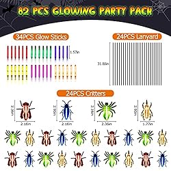 82 Pcs Glow Critters For Halloween Party