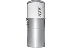 OVO 750 Airwatts Heavy Duty Powerful Central Vacuum System, Hybrid Filtration (with or Without Disposable Bags) 35L or 9.25Gal Bottom Load Dust Bin
