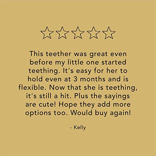 Bella Tunno Silicone Teether with Easy Grip, Soft on Gums and Perfect