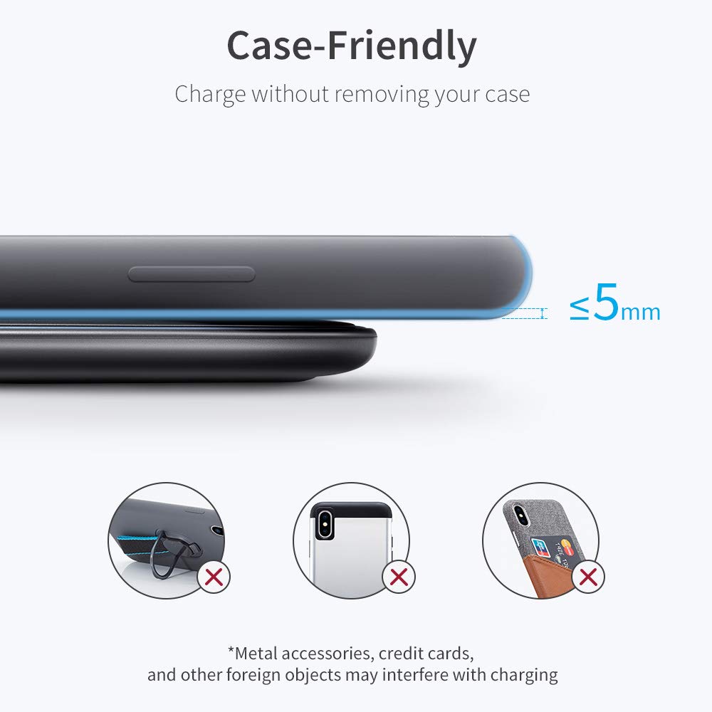 Galaxy S10/S9 ESR Set di Ricarica Wireless 7,5 W/10 W 5W per AirPods con  Adattatore QC 3.0 Rapida Compatibile con iPhone XS/XS Max/XR/X/8/8+ Huawei  P30 PRO e Altri dispositivi Caricabatterie a induzione