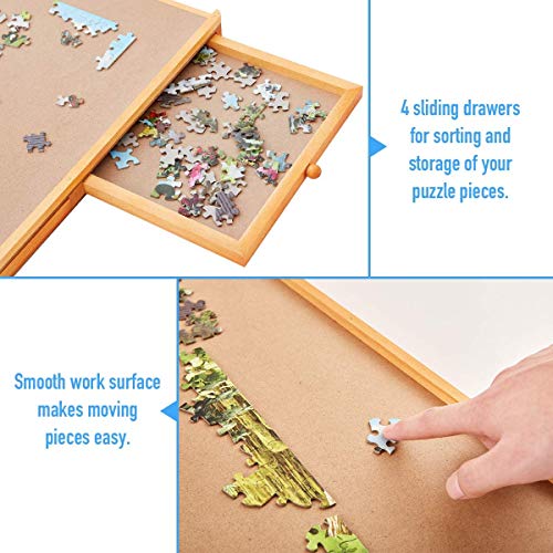 Jumbo Size 34"×26" for Maximum 1500 Pieces Puzzles, Upgrade Puzzle