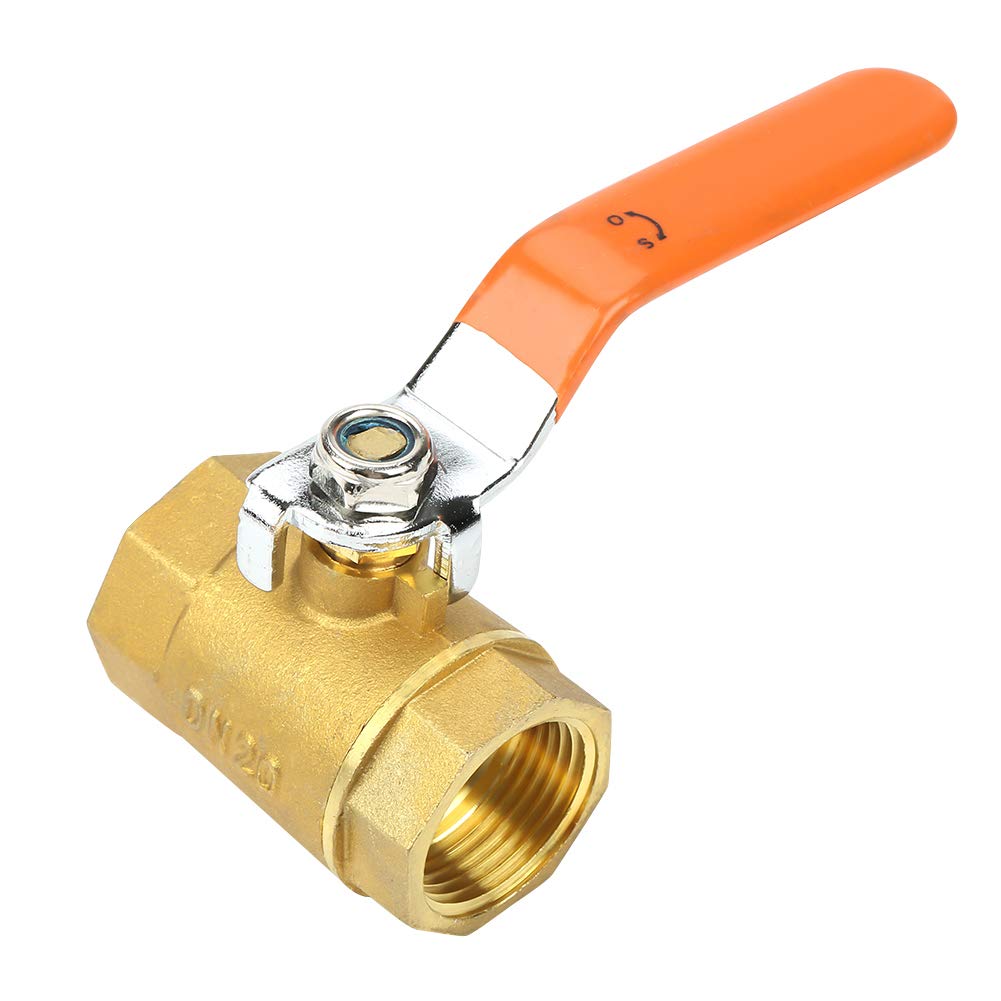 Oumefar DN20 Shut-Off Drain Pipe Switch 3/4" BSP Female Thread Ball Valve Controller Brass Ball Valve Lever Handle for Oil Gas Water