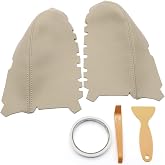 GXARTS One Pair of Microfiber Leather Rear Door Armrest Cover Compatible with Honda Pilot 2009 2010 2011 2012 2013 2014 2015 Beige
