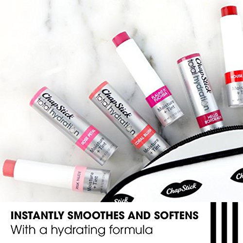 ChapStick Total Hydration Moisture + Tint Pink Nude Tinted Lip Balm Tube, Tinted Moisturizer - 0.12 Oz