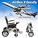 F KD FoldLite Safe Lithium Battery Electric Wheelchair, Foldable and Lightweight, 360° Joystick with LED Display Screen and USB Charging Port, Weight Capacity 330 lbs (Renewed)