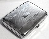 Victorian Style Cigarette Case Double Sided King Size, Linear Pattern By Kasebi