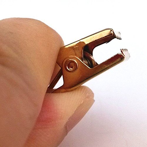100 Pack Clip Hook Set Curtain clips for Curtain,Photos,Art Craft Dispaly,Home Decoration,gold(Hang or Clip Almost Anywhere) (Gold)