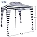 EasyGO Cabana 6' X 6' Beach & Sports Cabana Stays Cool & Comfortable - Easy Assembly - Large Shade Area-Elegant & Classy,Black,EGP-CBN-001-