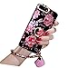 Diamond iPhone 7 Plus Case, iPhone 7 Plus Cover, Bonice Bling Glitter Luxury Crystal Rhinestone Soft Rubber Bumper Full Body Case with 360 Ring Stand Holder for iPhone 7 Plus - Flower 02