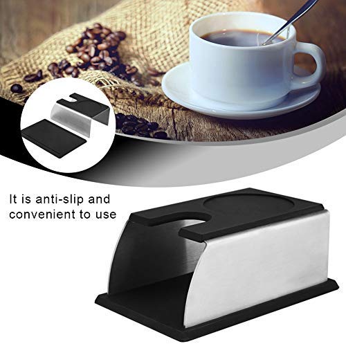 Zerodis Schwarze Kaffeetamper Basis Edelstahl rostfrei abnehmbar Kaffeepulver Maker Rack Espresso Kaffee Tamper Ständer für Kaffeemaschine – Bild 4