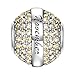 SOUFEEL November Birthstone Charm Champagne Swarovski Crystal 925 Sterling Silver Charms for European Bracelet