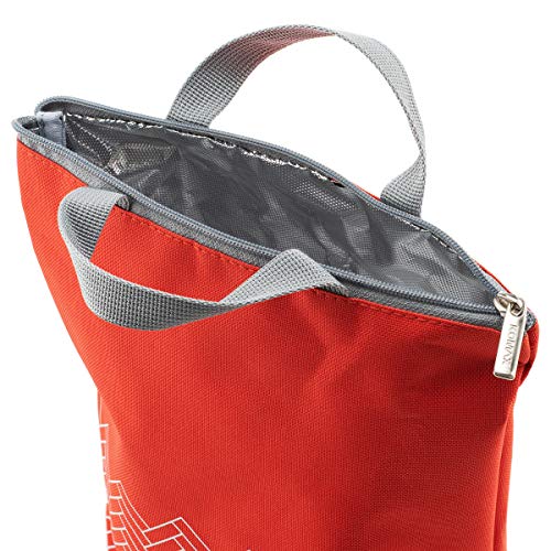 Komax Lunchmate Insulated Lunch Bag For Women - Cute Lunch Box Set - Waterproof Lunch Bag for Ladies (small), Reusable Salad Container (33-oz), Matching Water Bottle (20-oz), Utensils & Ice Pack - Red