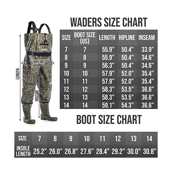 foxelli nylon chest waders