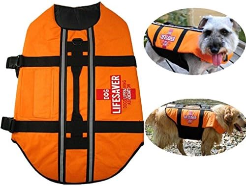 Dog Lifesaver,Pet Life Jacket Vest Regular- Fit Reflective Puppy Life Jacket,Large Size