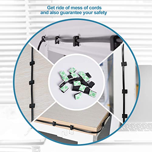 Telephone Extension Cord 25 Feet, Phone Cord with 1 in-Line Coupler and 20 Cable Clips, Cable Wire Line with Standard RJ11 Plug ( Black ) - Thumbnail 4