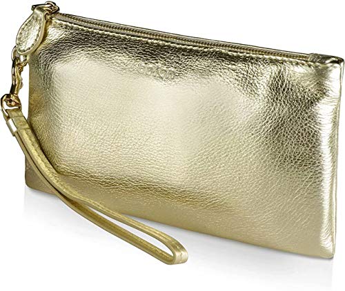 Gold【100% Genuine Leather Wristlet】