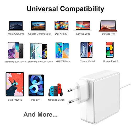 Cargador-USB-C-Adaptador-Corriente-USB-C-65W-Cargador-Compatible-con-Mac-Book-ProAir-i-Pad-Pro-i-Phone-1111-ProPro-Max-HUAWEI-HP-ASUS-Mayoria-de-Los-Dispositivos-Tipo-C-Cable-USB-C-60ft