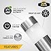 LowVoltz Solar 6 Pack Stainless Steel Solar LED Path Lights. Outdoor Solar Pathway Lights Garden, Yard Walkway. Modern Design, Solar Path Landscape Lighting, Longest Charge (Stainless Steel Round)