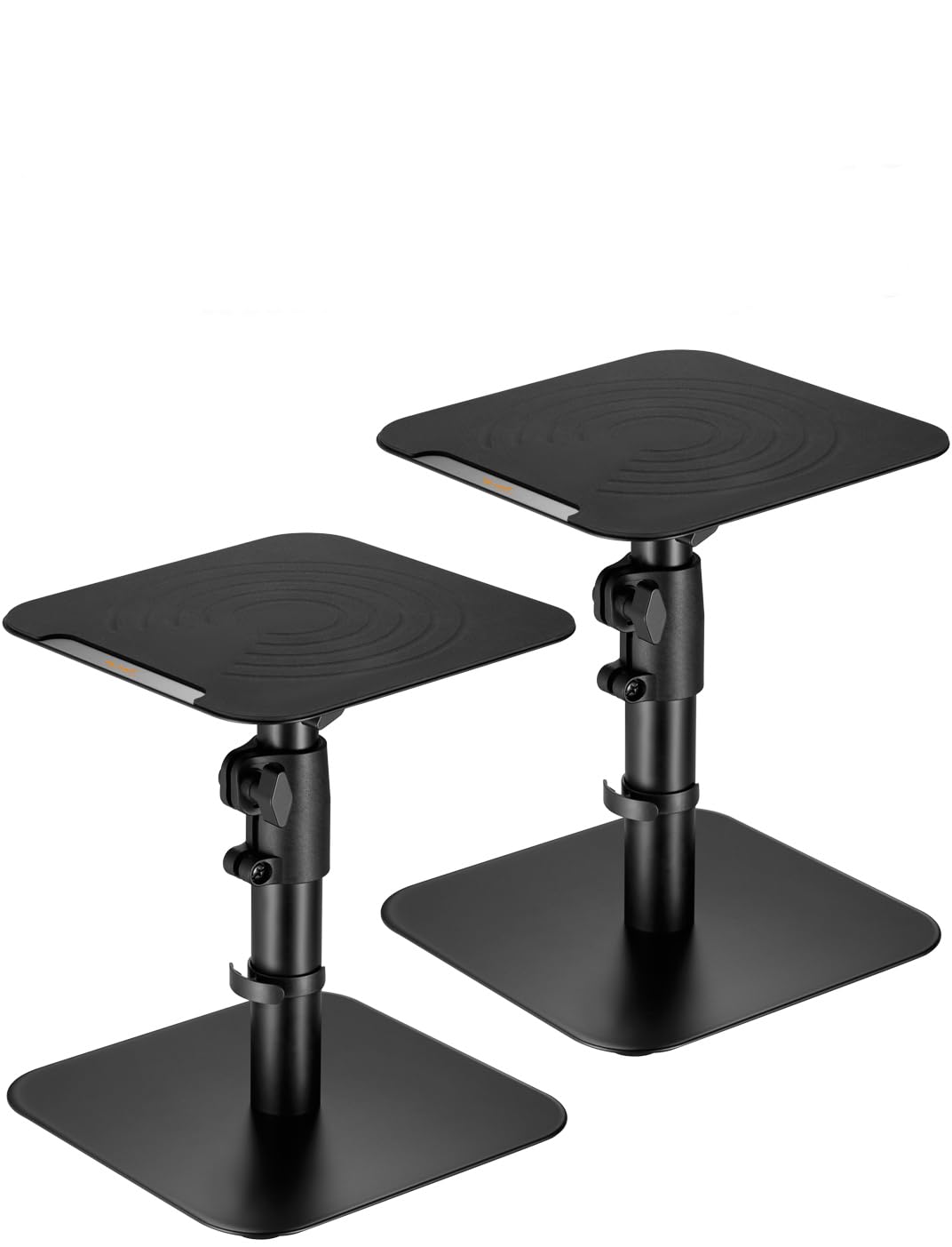 mywall HS31L Universal Speaker Desk Mount, Tiltable +/-15° with a Load up to 15 kg, Black, 2 Stands for Speaker Boxes