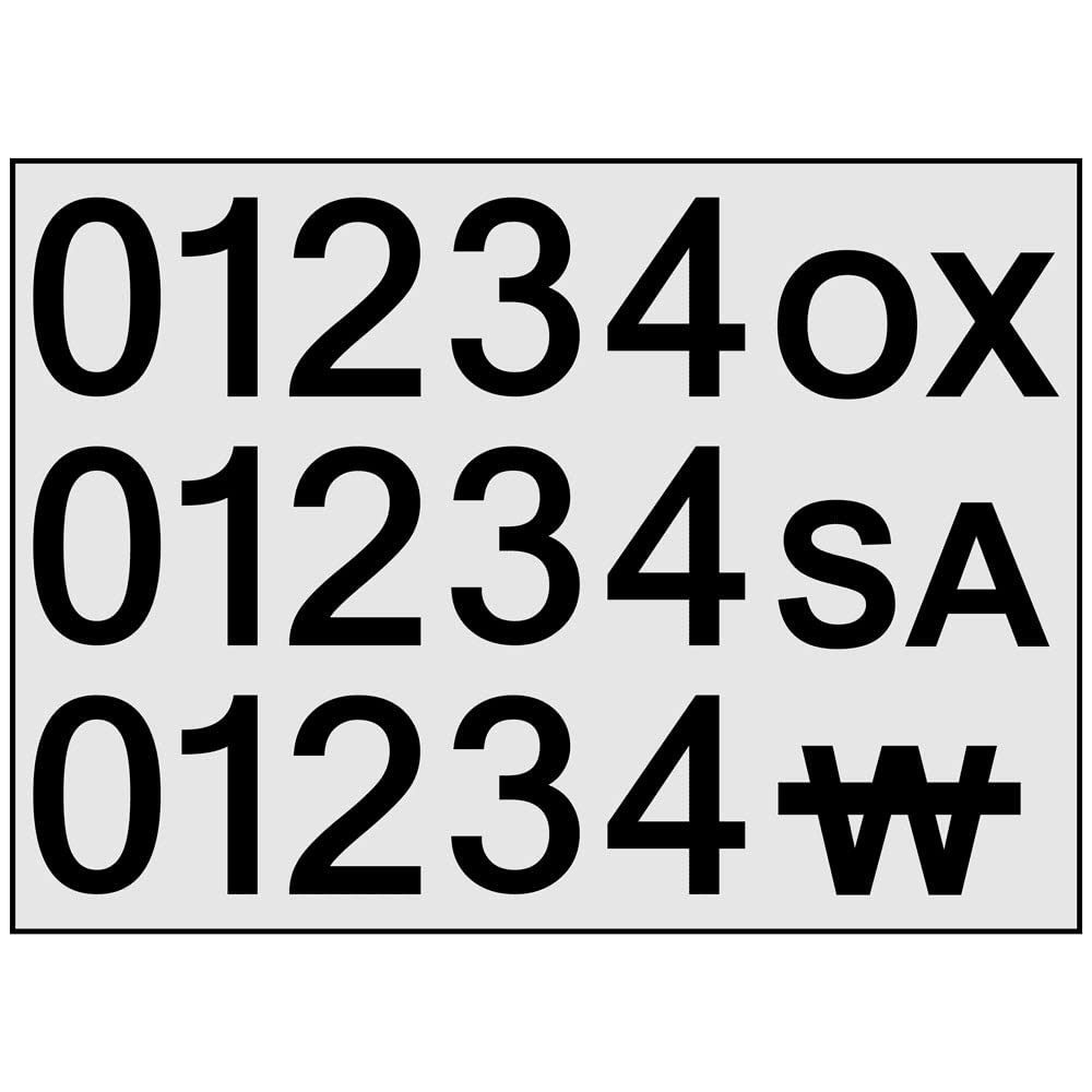 Photo 1 of NFPA 704 Adhesive Viny Number Kit with 3 Symbols for 12" Sign