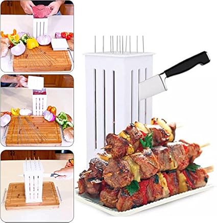 Amazon Co Jp Kebab Kabob シッシュ メーカー q 肉 野菜 串 グリル 肉 カッター ツール キット ホーム キッチン