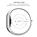 Fitbit Charge 2 Bands, Coukou Milanese Loop Stainless Steel Bracelet Replacement Wristbands Smart Watch Strap with Unique Magnet Lock for Fitbit Charge 2 - Silver