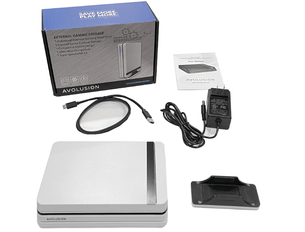 Avolusion PRO-X (White) 4TB USB 3.0 External Gaming Hard Drive for PS5 Game Console (Renewed)
