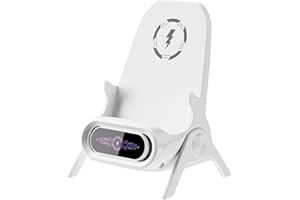 Upgrade Mini Chair Wireless Fast Charger Multifunctional Phone Holder, 2026 New Wireless Fast Charger Phone Stand with Speake