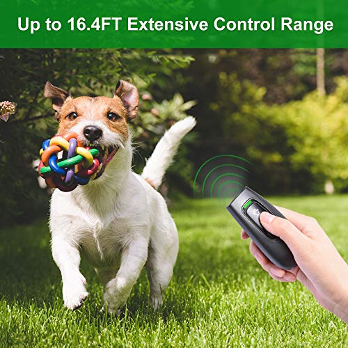 Anti Barking Control Device, 16.4 Ft Handheld Ultrasonic Dog Bark Deterrent, Safe Stop Barking Trainer for Dogs Indoors and Outdoors