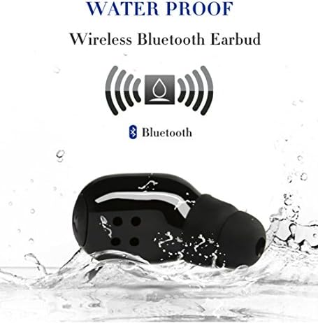 Bluetooth Earbud,IP67 Waterproof Mini Invisible Wireless Bluetooth Headphones Earpiece (Black)