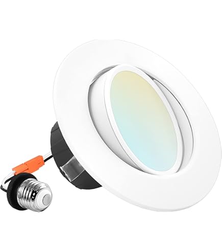 6-Pack 4-Inch White Stepped Baffle Trim For Recessed Lights – Fits Halo, Juno, Nora & More – 50W Max For Incandescent, CFL, LED