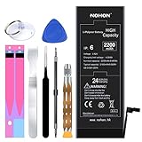 2200mAh Battery Replacement Compatible for iPhone 6,NOHON High Capacity Li-ion Battery with Complete Repair Tool Kit and Instructions - Included 24 Months Warranty