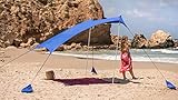 Beach Tent Sunshade Family Size 9.8'X9.8', 7ft Tall with Sandbag Anchors, Simple & Versatile. SPF50, Lycra SunShelter for The Beach,Camping and Outdoors.