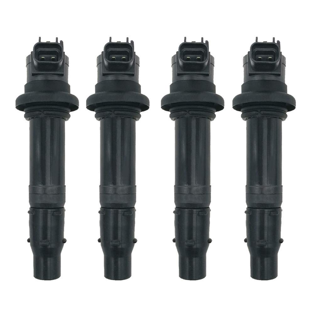 Amrxuts 4pcs 5VY-82310-00-00 Ignition Coil for Yamaha 06-14 FZ1 2008-2015 FZS1 09-16 Vmax 1700 02-06 YZF-R1 03-07 R6 06-09 R6S F6T558