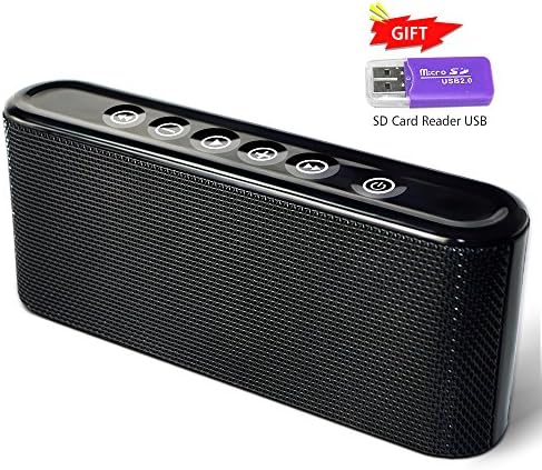 Elzoneta Portable Wireless Bluetooth Speakers, 10W Rechargeable Music Stereo Speaker with Smartphone USB Charger Port, Loudest Musics Players Strong Bass and Powerful Volume for Home, Travel