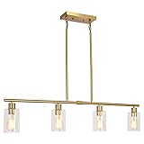 TYNEWRGY Modern Gold Kitchen Island Chandelier
